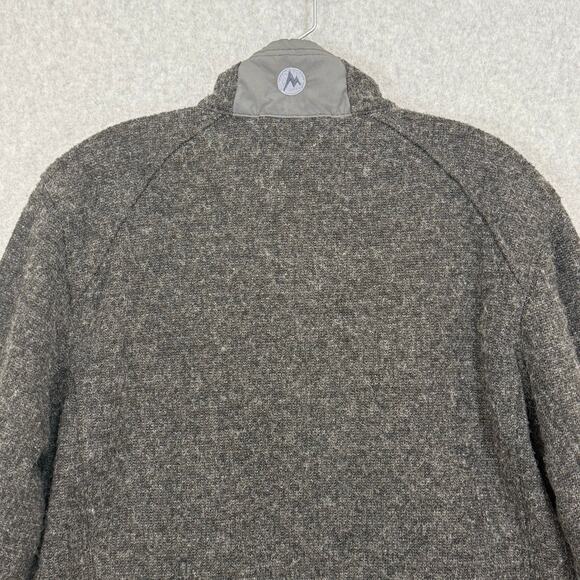 Marmot Poacher Pile Sweater Jacket Size M Wool Blend Pockets Hiking Trail Cozy - Picture 7 of 16
